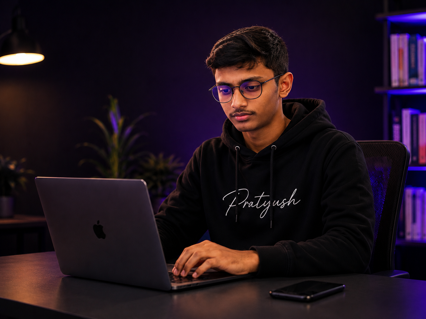 Pratyush working on software development