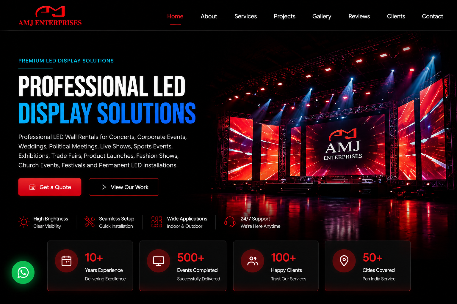 AMJ Enterprises website project preview